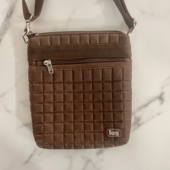 LUG waterproof crossbody bag in brown - Picture 2 of 7